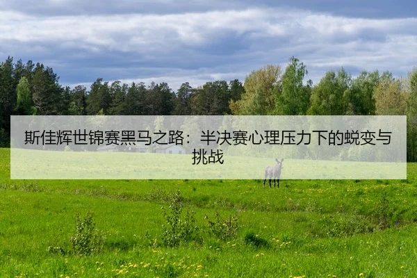 斯佳辉世锦赛黑马之路：半决赛心理压力下的蜕变与挑战